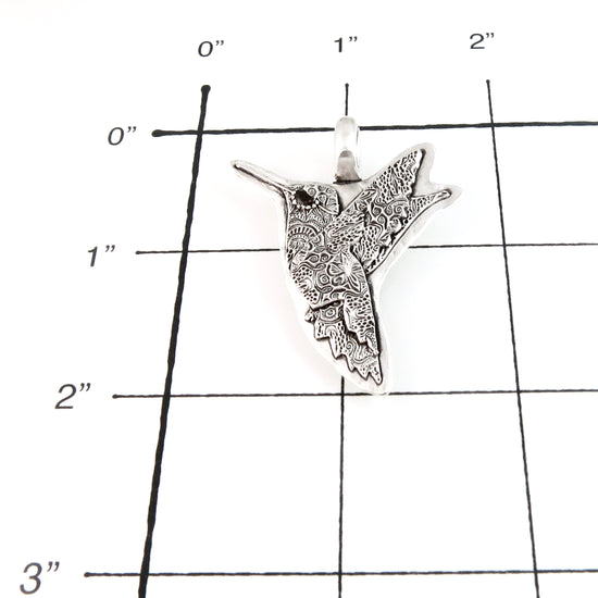 Sterling Silver Hummingbird Totem Pendant | j0391 4