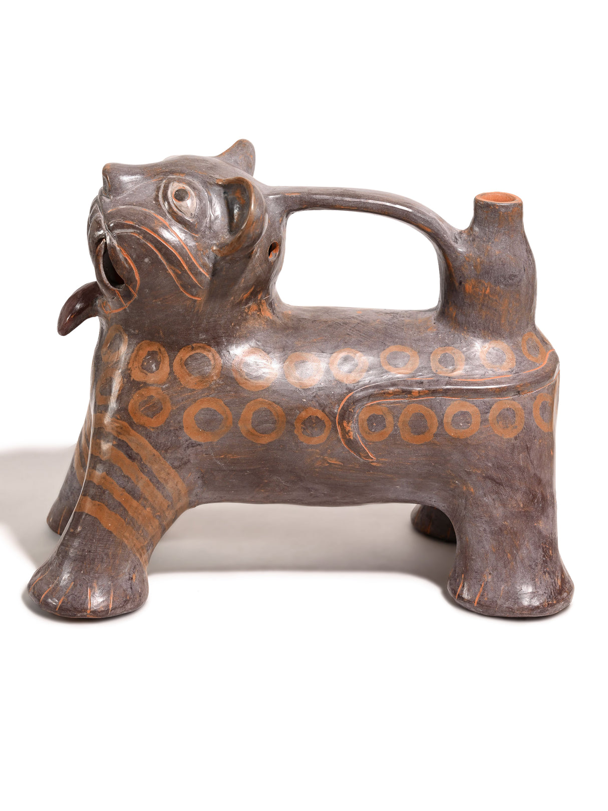 Huaco Silbador-Peruvian Whistling Vessel - Jaguar 2 | mmwv036