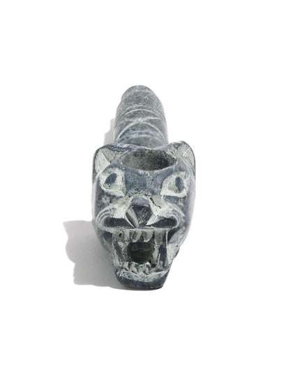Jaguar Stone Carved Pipe | si0036-Small