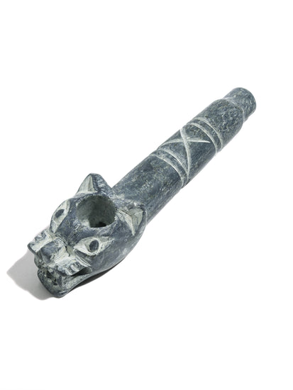Jaguar Stone Carved Pipe 1 | si0036-Small