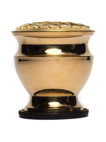 Brass Incense Pedestal Burning Bowl