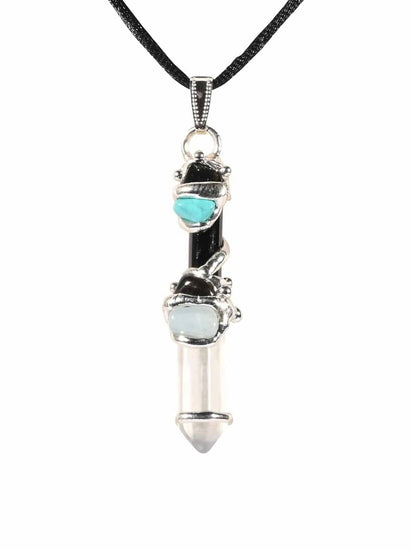 Crystal Pendant Necklaces Keep Me Safe Baby Wand Pendant