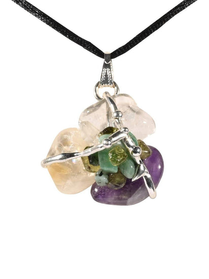 Crystal Pendant Necklaces Prosperity Gemstone Amulet Pendant