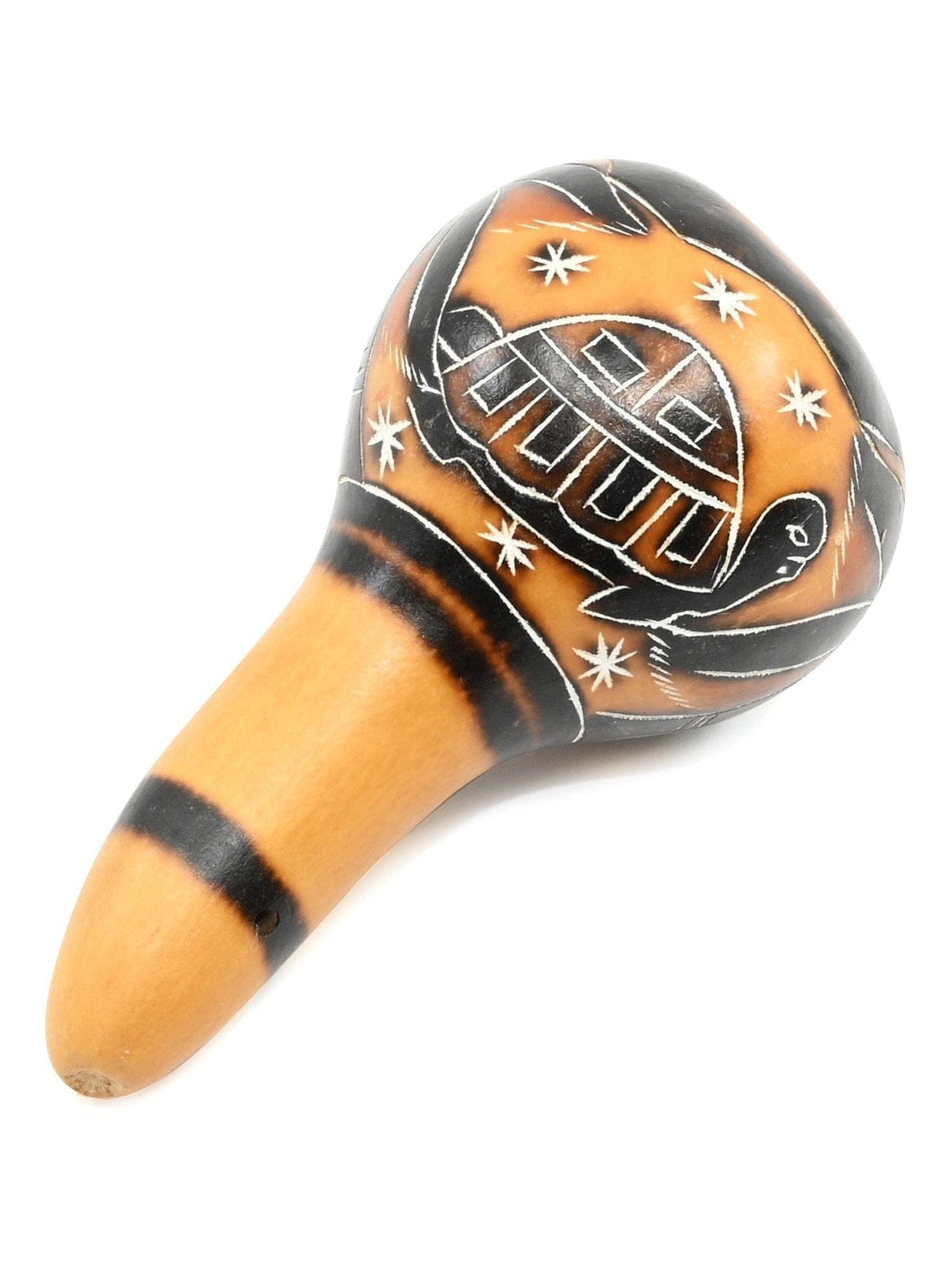 Gourd Rattles Peruvian Carved Gourd Rattle- Small