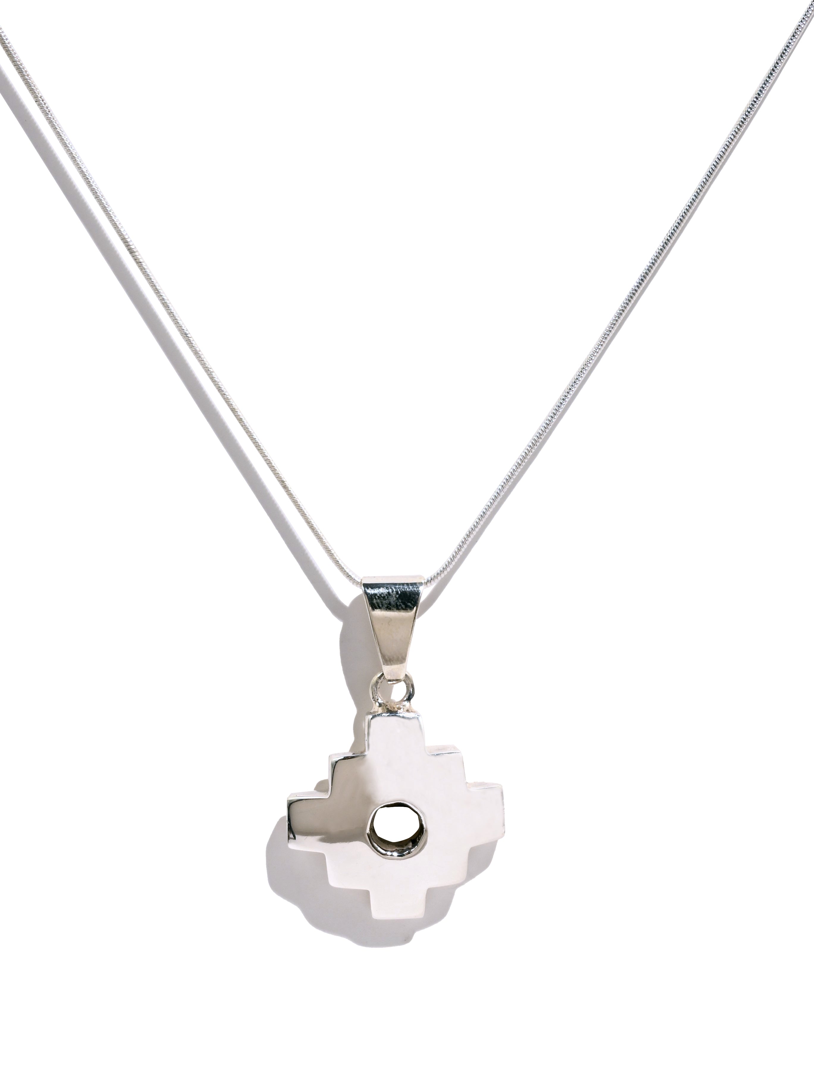 950 Sterling Silver Peruvian Chakana Necklace - Convex - Shamans