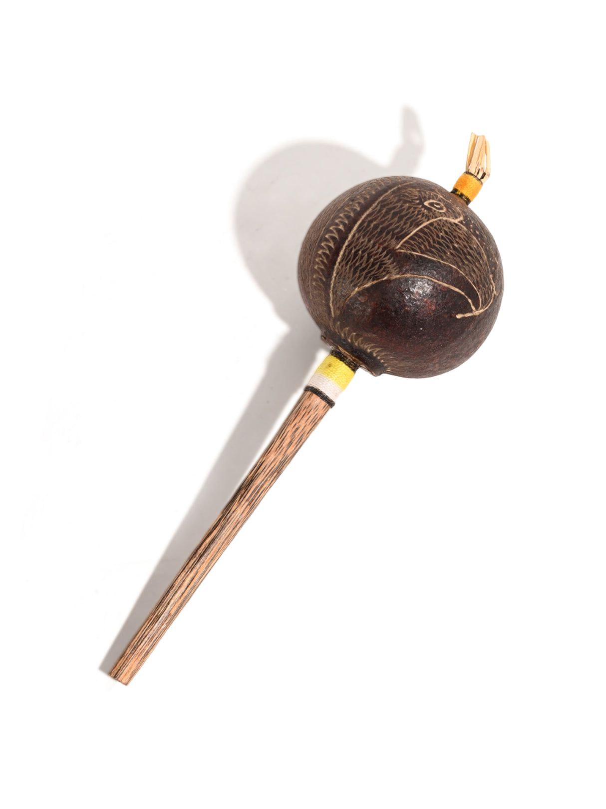 Peruvian Amazon Gourd Rattle - Eagle and Condor