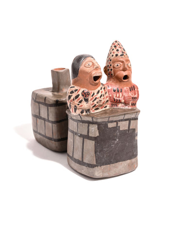 Huaco Silbador-Peruvian Whistling Vessel - Man and Woman