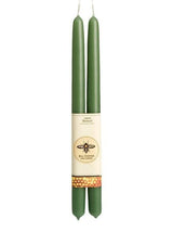 Moss Beeswax Hand Dipped 12" Tapers
