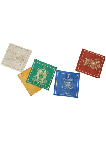 Lucky Signs Small Paper Prayer Flags - 27 in long
