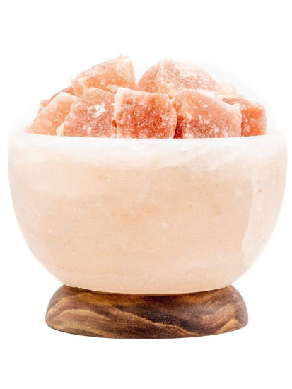 Salt Crystal Bowls Himalayan Salt Crystal Bowl Lamp with Stones