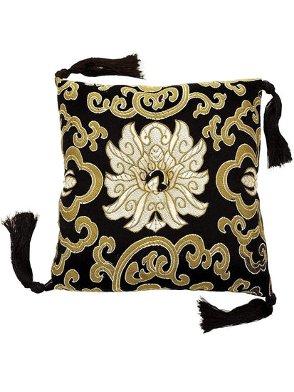 7 Inch Lotus Singing Bowl Cushion, Handmade Certified Fair Trade | tc-54-Black