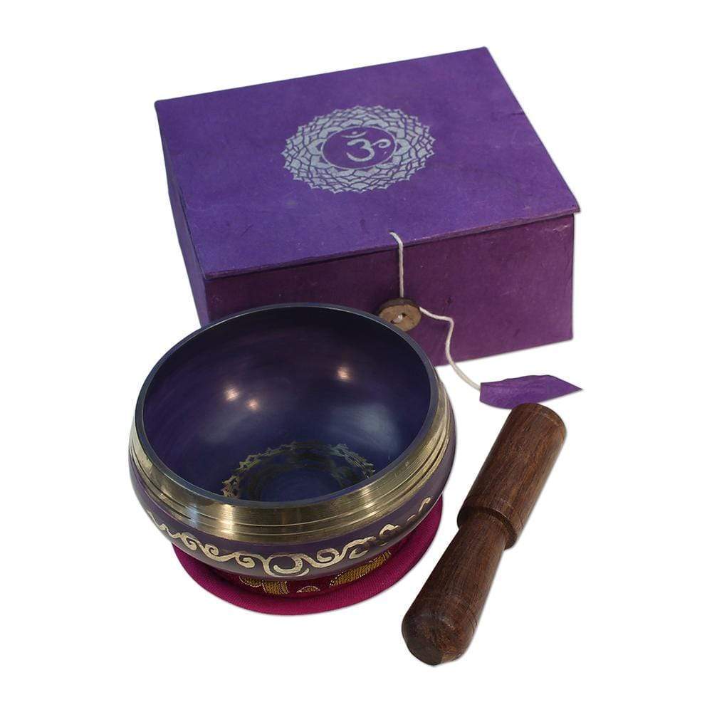 Singing Bowl Gift Set Singing Bowl Sahasrara Chakra Gift Box - 3 inch