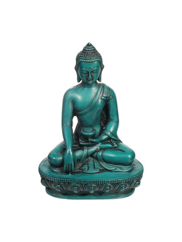 Buddha Turquoise Resin Statue - 5.5 in