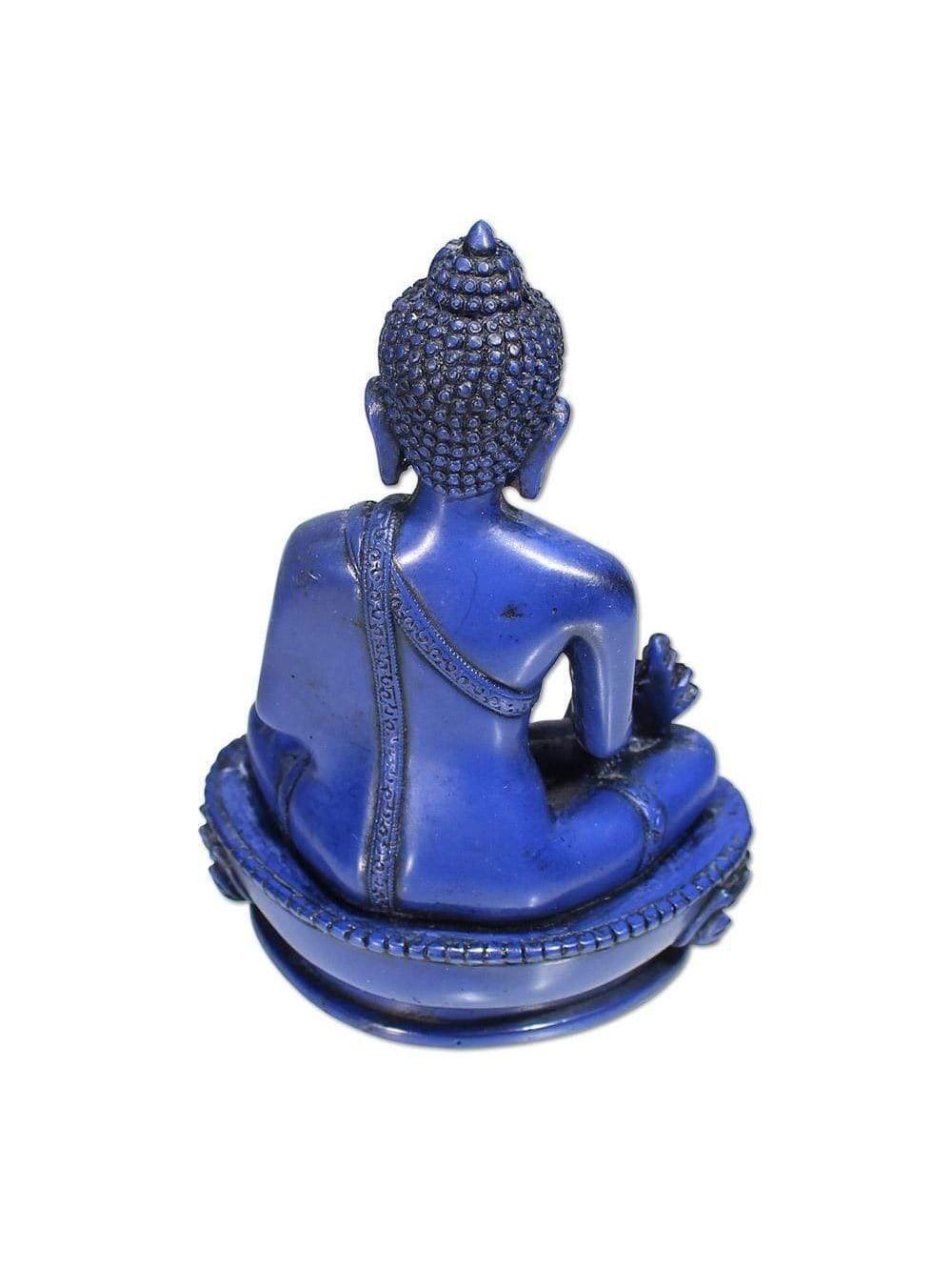 Statues Medicine Buddha Blue Resin - 5.5 in