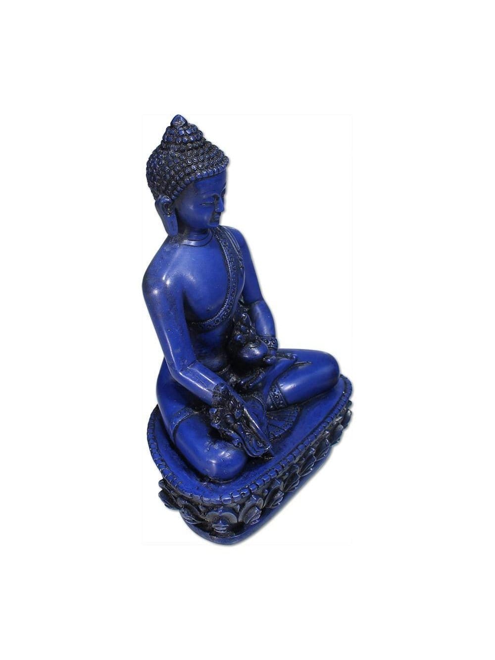 Statues Medicine Buddha Blue Resin - 5.5 in