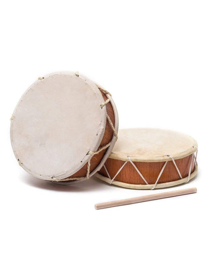 Two Sided Hand Drums Peruvian Round Two-Sided Hand Drum 8 in