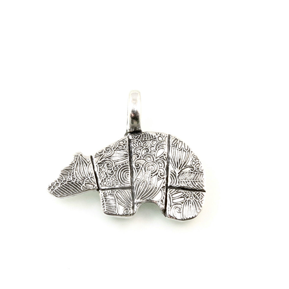 Sterling Silver Bear Totem Pendant