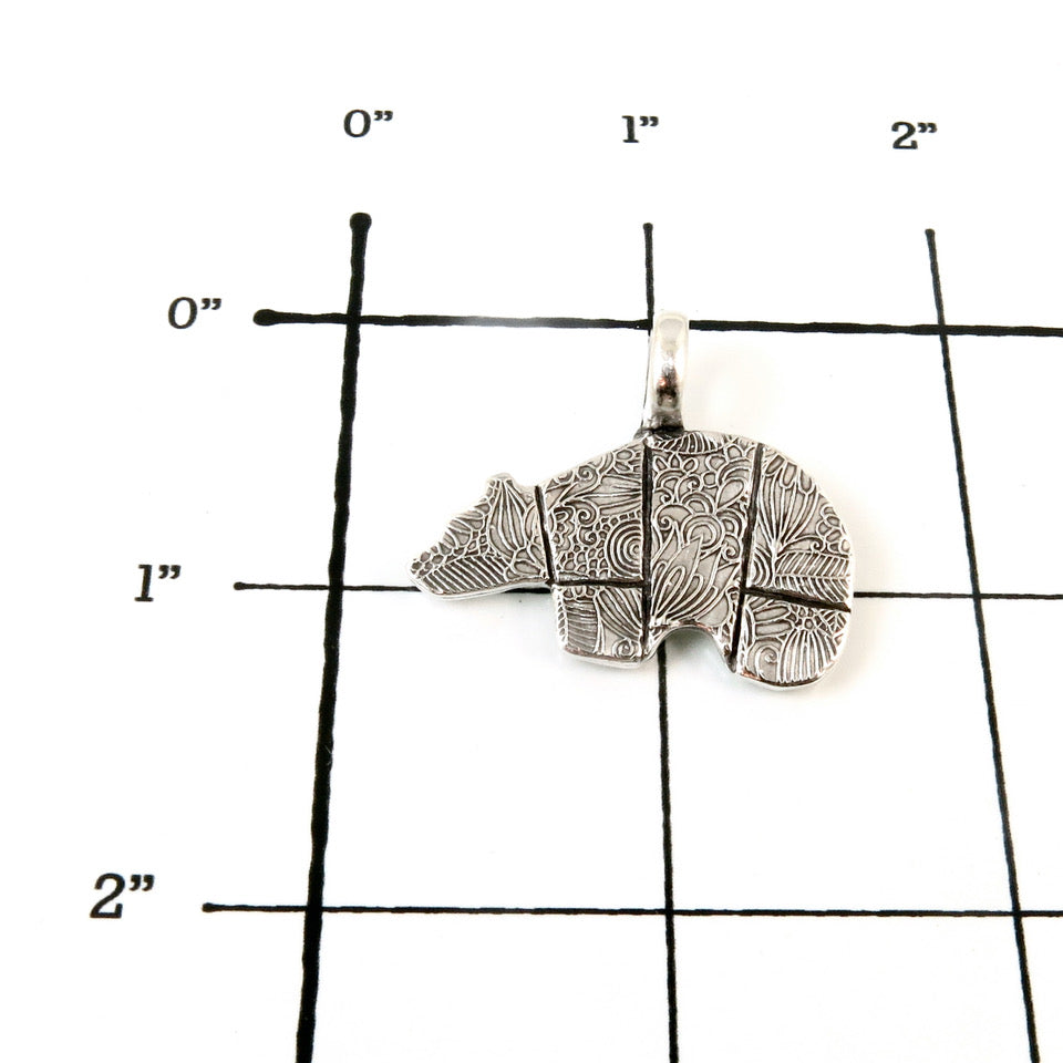 Sterling Silver Bear Totem Pendant