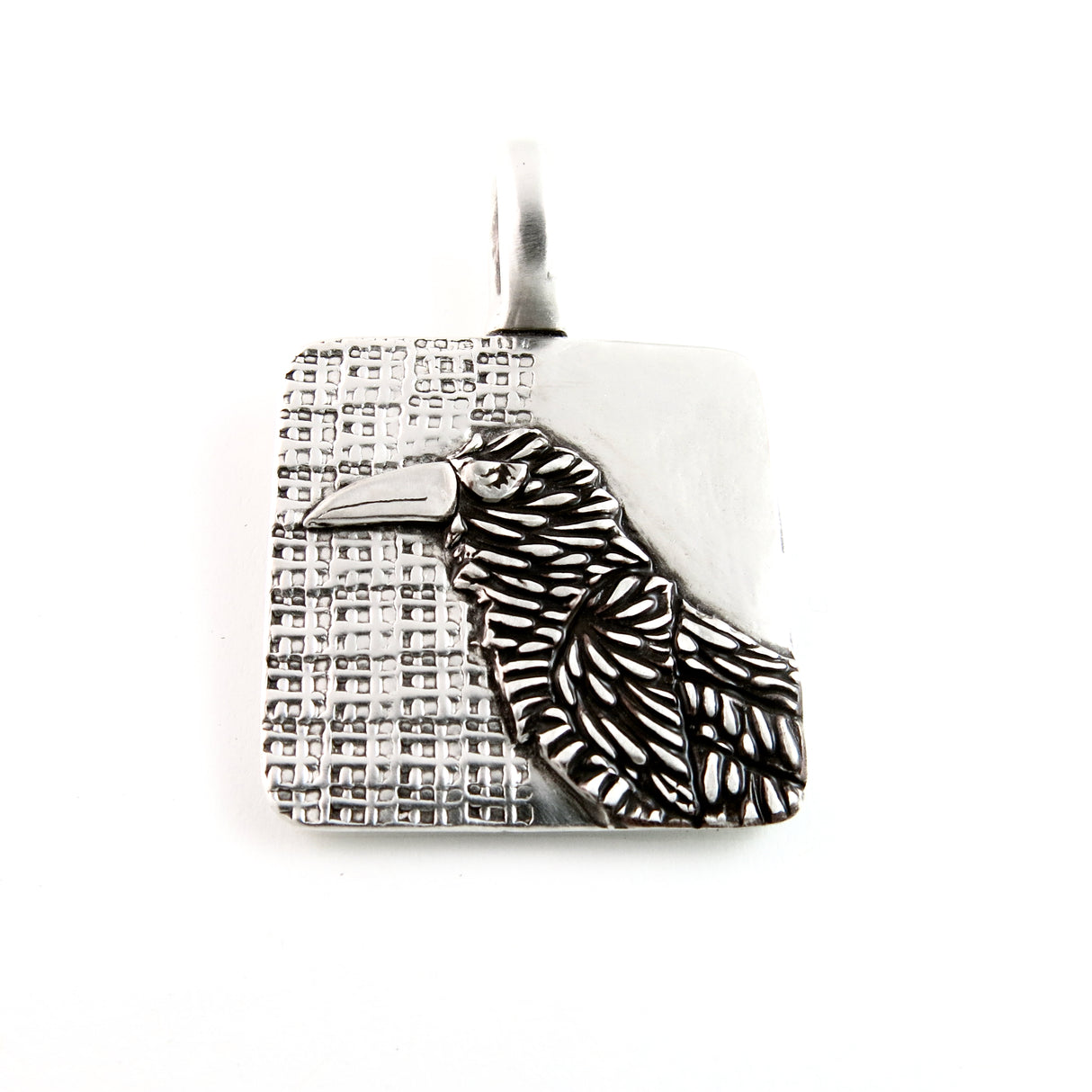 Sterling Silver Raven Totem Pendant