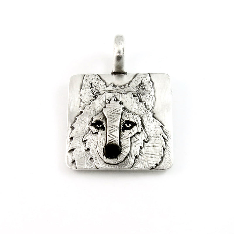 Sterling Silver Wolf Totem Pendant