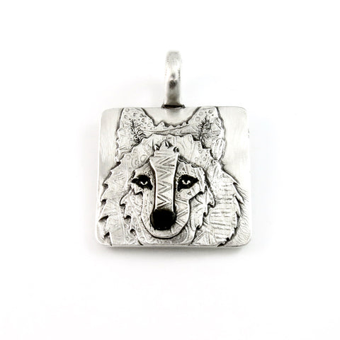 Sterling Silver Wolf Totem Pendant