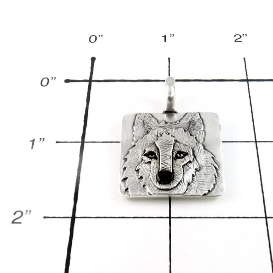 Sterling Silver Wolf Totem Pendant Dimension | j0372