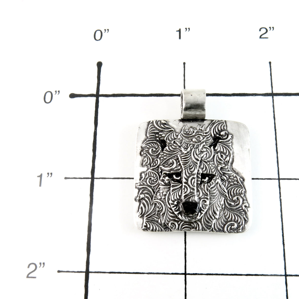 Fine Silver Wolf Totem Pendant