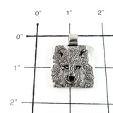 Fine Silver Wolf Totem Pendant