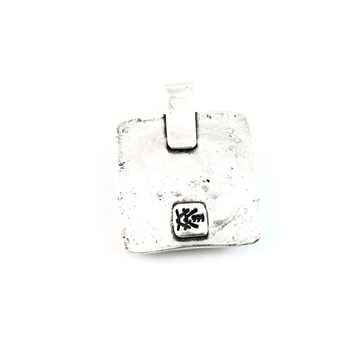 Fine Silver Wolf Totem Pendant