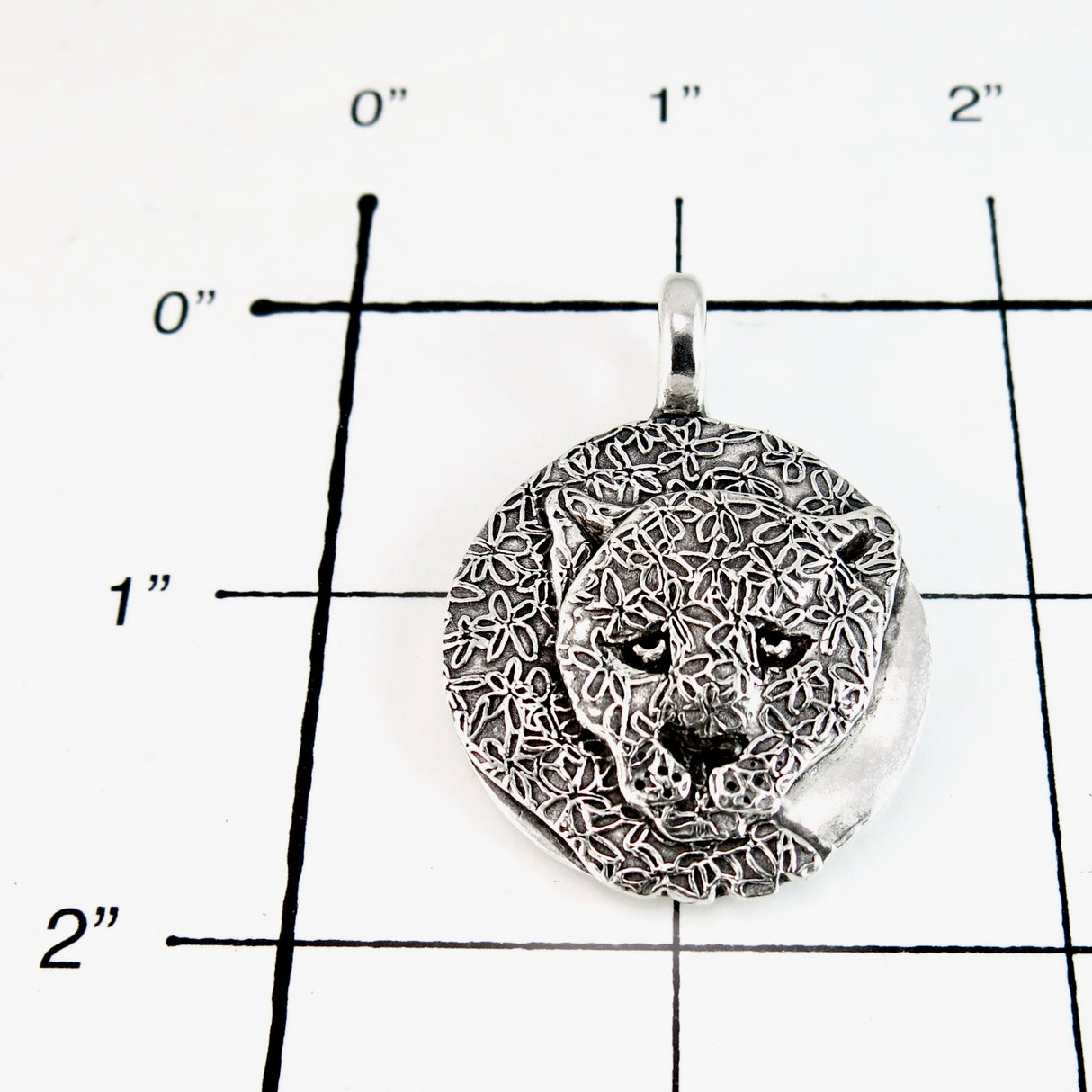 Fine Silver Jaguar Totem Pendant