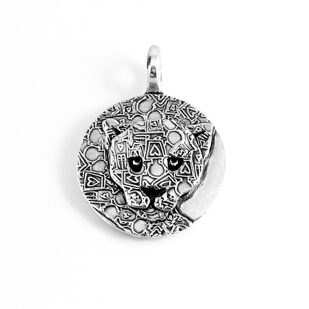 Fine Silver Jaguar Totem Pendant