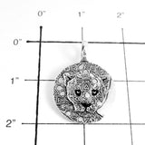 Fine Silver Jaguar Totem Pendant