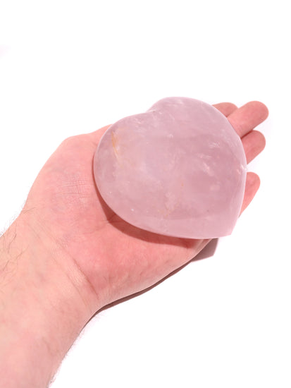 Rose Quartz Heart hand | Cg189