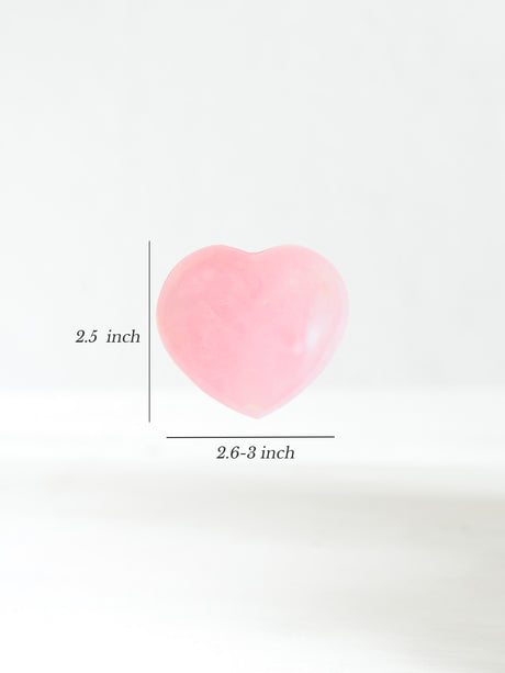 Rose Quartz Heart Large Dimension | Cg190