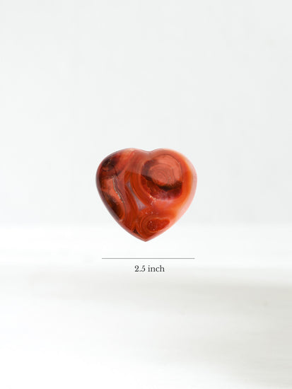 Carnelian Heart Medium Dimension | Cg192