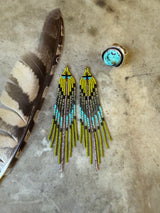 Turtle In The Clouds Beaded Earrings | j0437