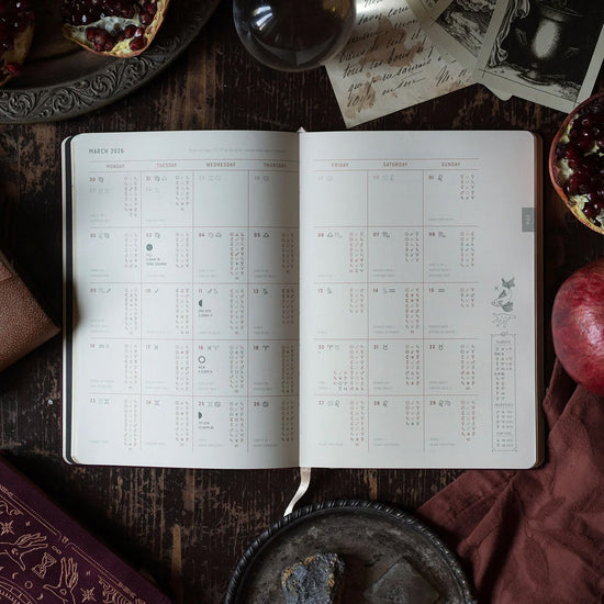 2026 Astrological Planner | bj008-black | bj008-white | bj008-deepmoss | bj008-pomegranate-velvet | bj008-midnight-velvet