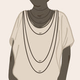 Heishi Collection: Artisan Onyx, Coral, and Turquoise Necklace Dimension 2 | j0590