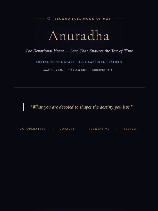 Ritual Guide - Anuradha for May 2026
