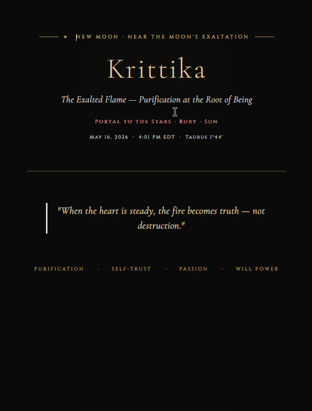 Ritutal Guide - Krittika for May 2026