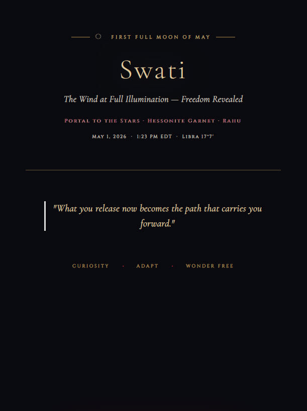 Ritual Guide - Swati for May 2026