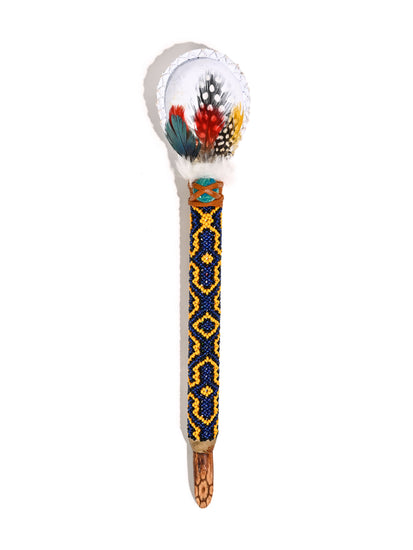 Ayahuasca Vine Beaded Rattle | mmr0138-Luminous