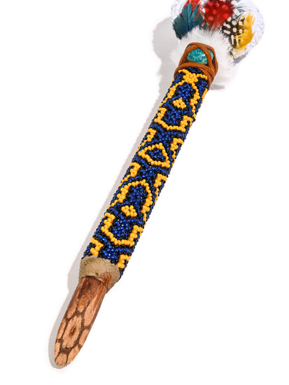 Ayahuasca Vine Beaded Rattle 1 | mmr0138-Luminous