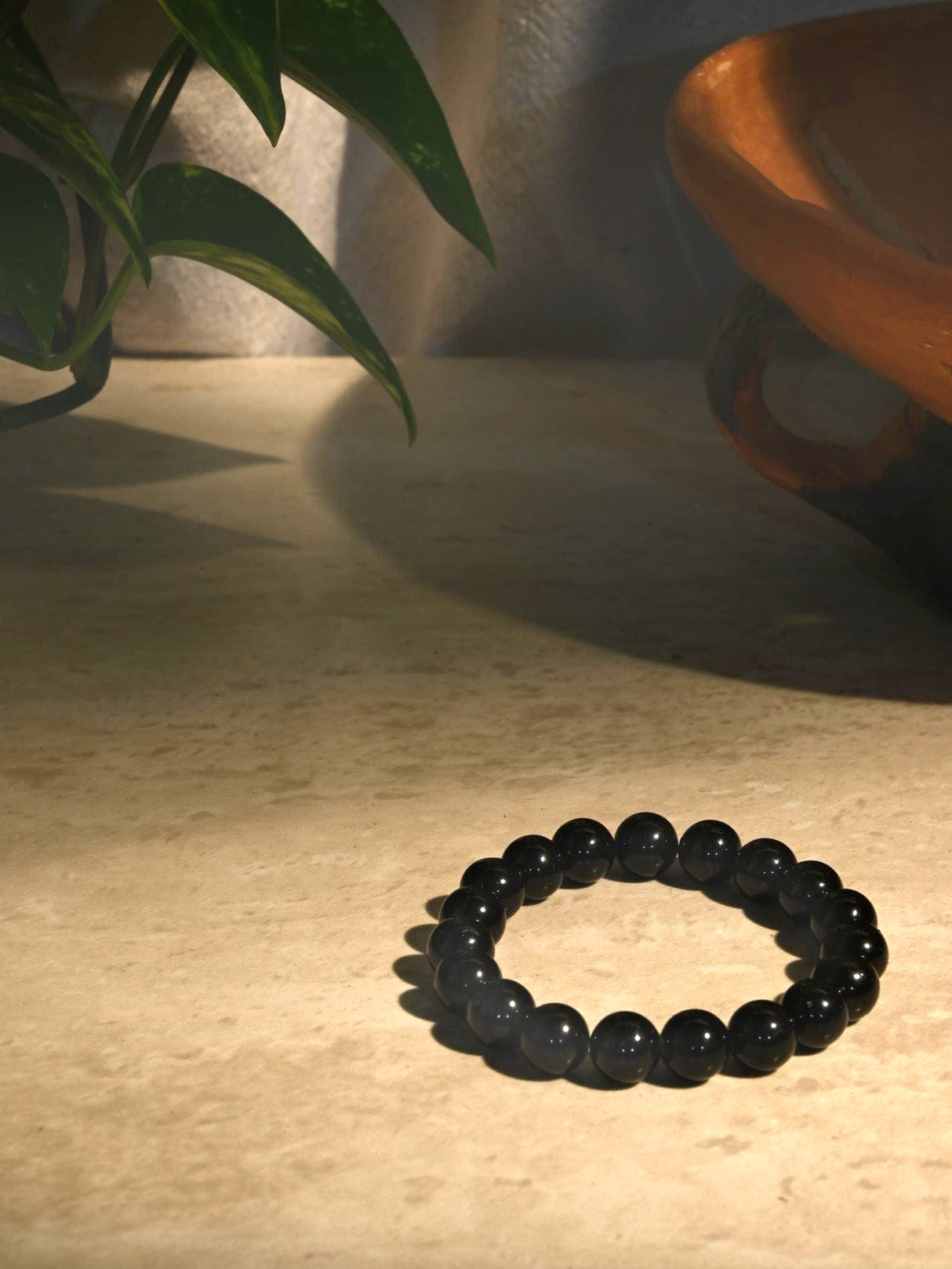 Black Tourmaline Bead Bracelet