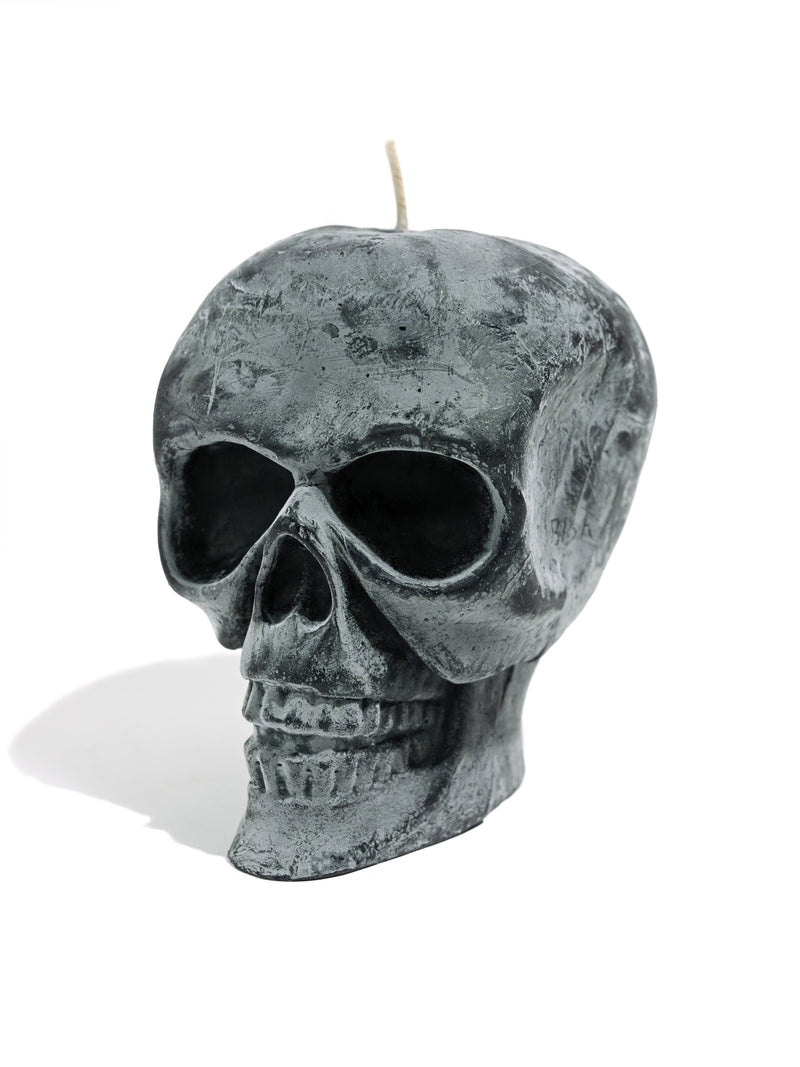Beeswax Black Skull Candle