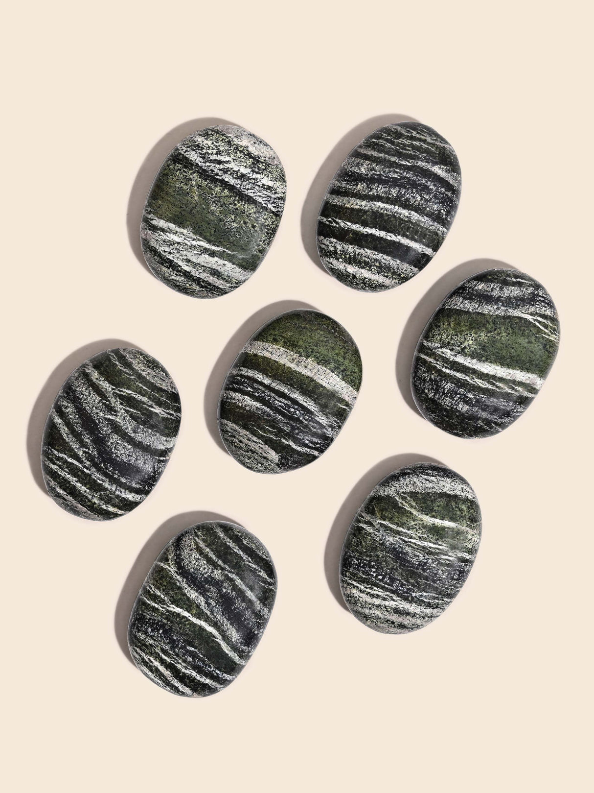 Green Zebra Jasper Palm Stone | Cg118