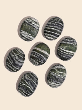 Green Zebra Jasper Palm Stone | Cg118