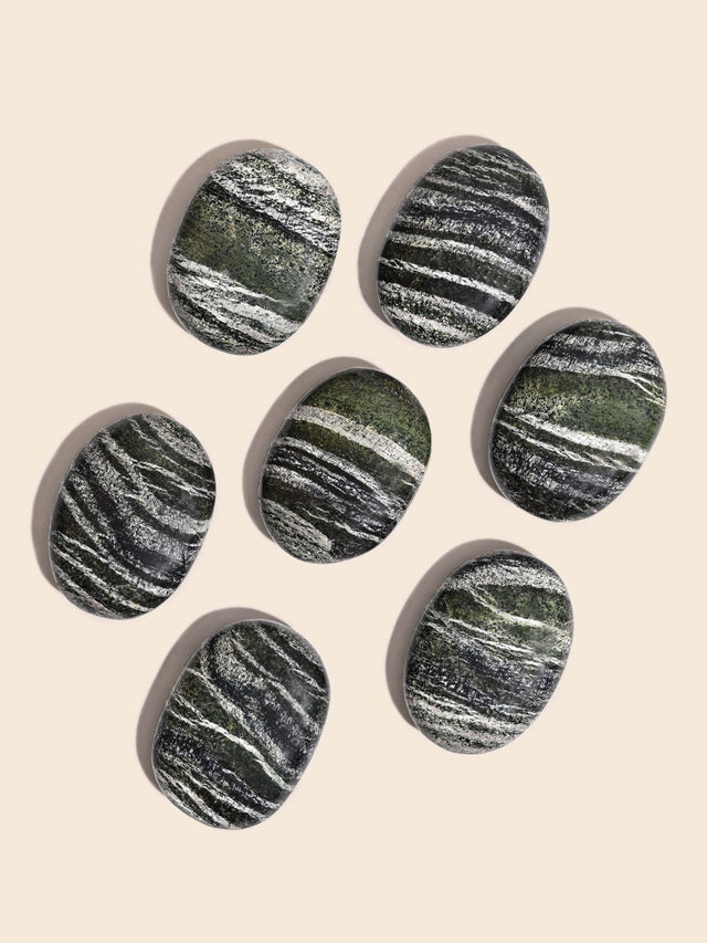 Green Zebra Jasper Palm Stone | Cg118