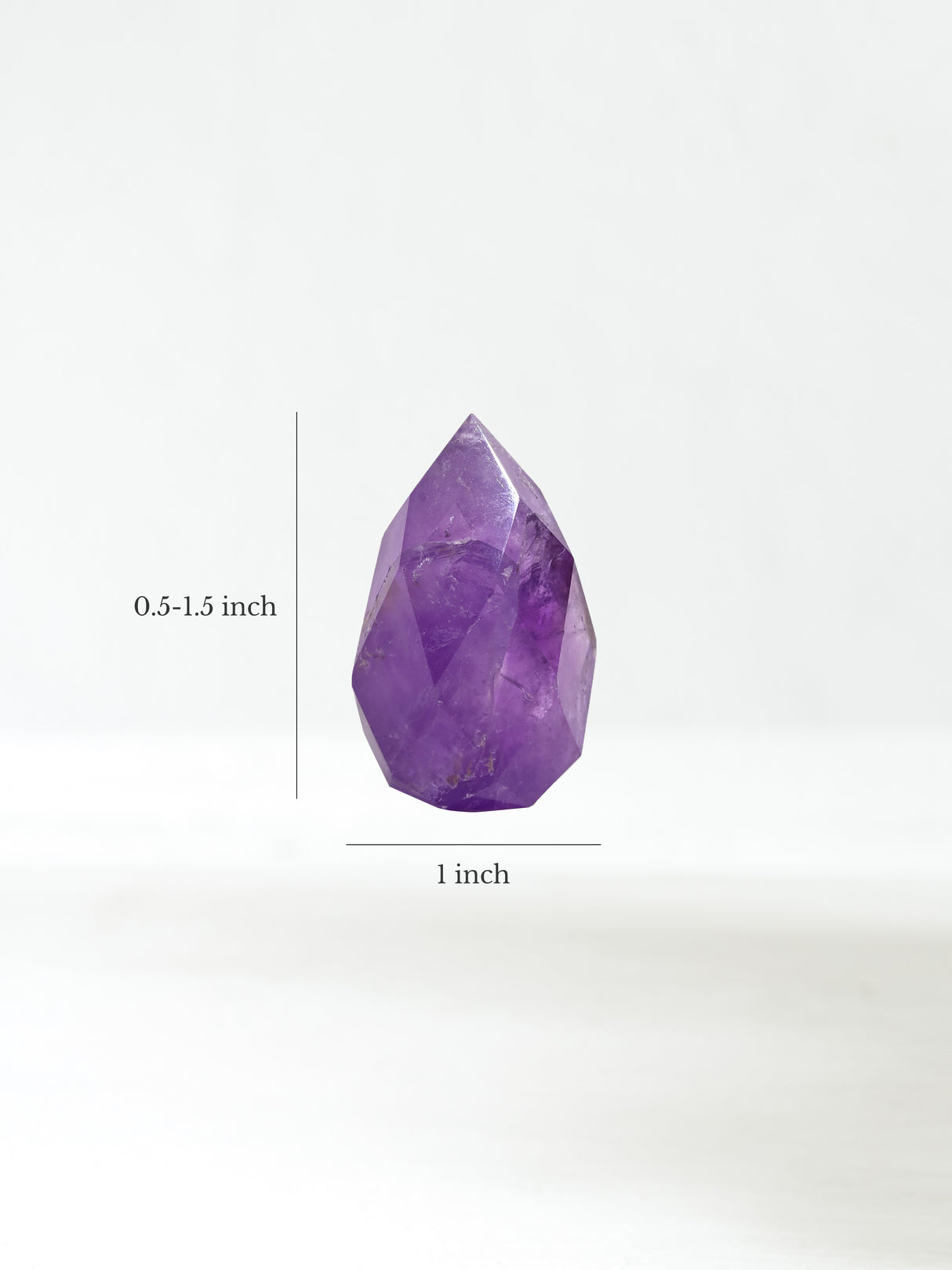 Amethyst Faceted Crystal Point Dimension | Cg171