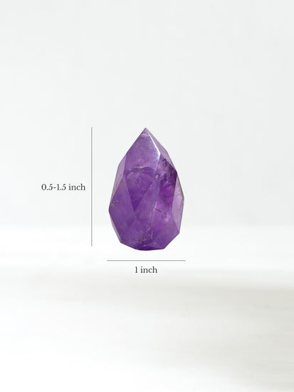 Amethyst Faceted Crystal Point Dimension | Cg171